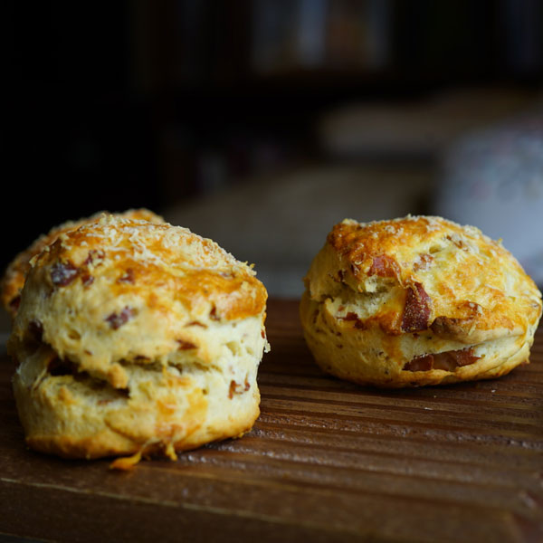 Scones with Mortadella Bologna IGP and Grana Padano Cheese