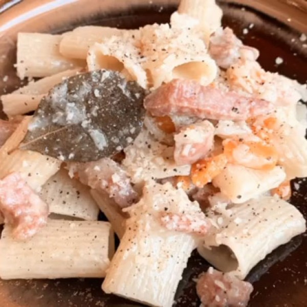 Salame Cacciatore Genovese with Rigatoni